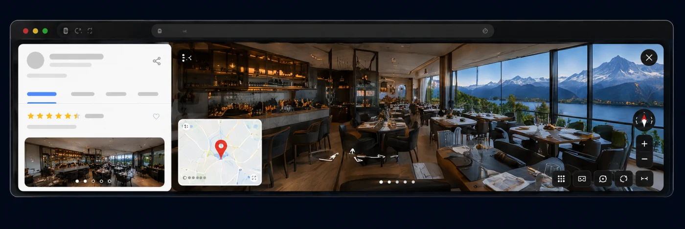 360 Google Maps tura prikazana u browseru