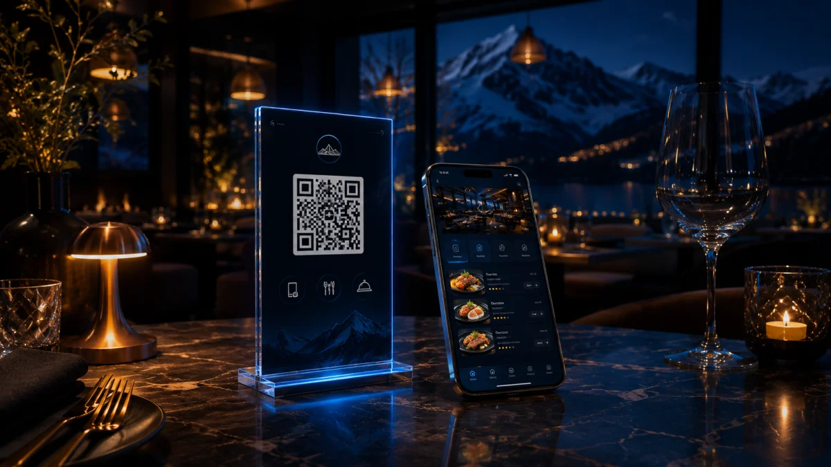 Laptop i mobilni prikazuju 360 virtuelnu turu restorana